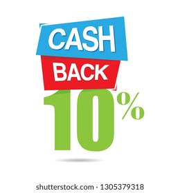 Vector Cashback Ten Percent Label