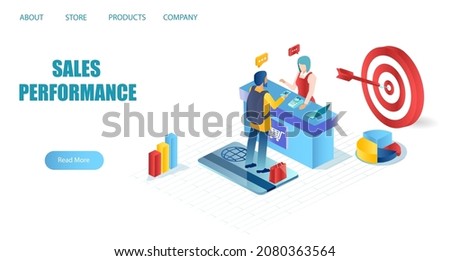 Vector of a cashier working at cash register serving a customer. Retail business concept 