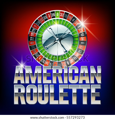 Vector casino card American roulette. Set of letters, numbers and symbols. Contains graphic style.