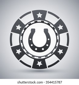 Vector casino chip icon