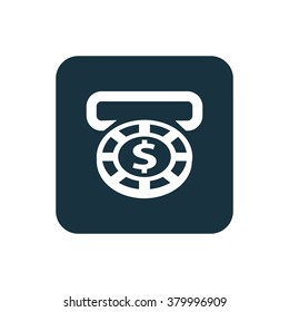 Vector casino chip Icon