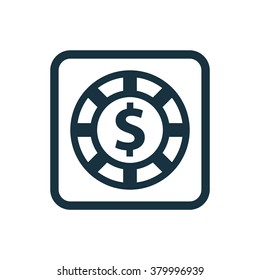 Vector casino chip Icon