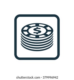 Vector casino chip Icon