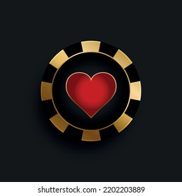 Vector casino chip. Illustration, casino background with golden playing cards casino chips and Jackpot you win text on sparkle background and golden lights. 3d background for casino games