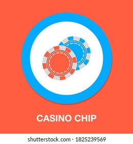 vector casino chip isolated on white background - casino game. gambling sign symbol