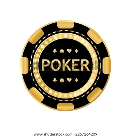 Vector casino chip isolated on white background