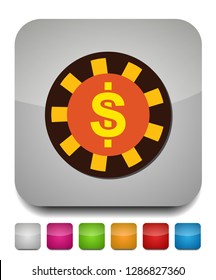 Vector casino chips, casino chips isolated