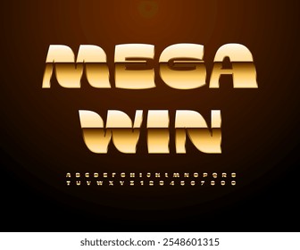 Cópia arquivada em 15 de julho de 2015 "Vetor Casino Emblem Mega Win" . Fonte dourada elegante. Conjunto de letras e números de alfabeto premium.