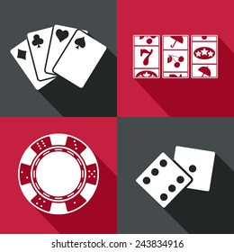 Vector casino games icon. Eps10