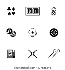 Vector Casino icon set on white background