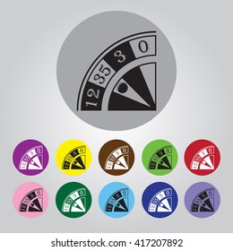 Vector casino roulette icon