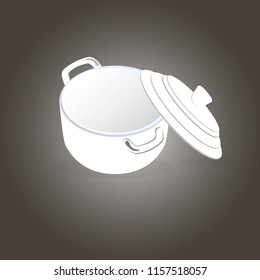 vector casserole with lid