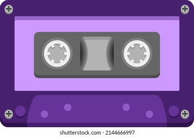 
cassette vectorial con estilo de color completo