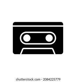 vector cassette tape icon in flat style