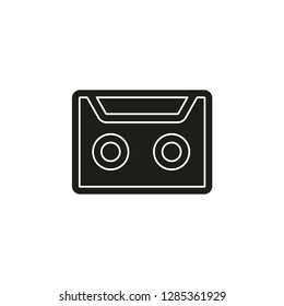 vector cassette tape illustration - retro old music media - vintage object