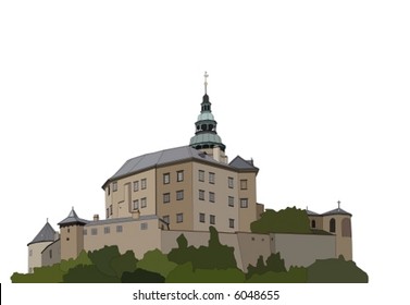 Vector - Schloss mit dem Namen Frydstein bei der Tschechischen Republik in Europa