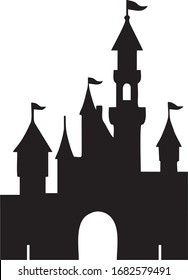 Schloss Vektorillustration. Symbol
