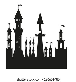 vector castle silhouette
