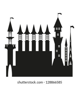 vector castle silhouette