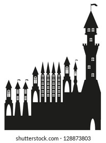 vector castle silhouette
