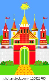 Similar Images, Stock Photos & Vectors of castle flat icon - 378279916