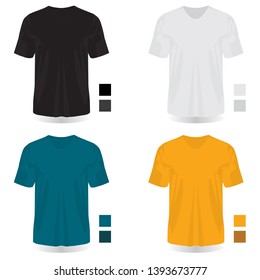 VECTOR CASUAL BLACK SHIRT TEMPLATE