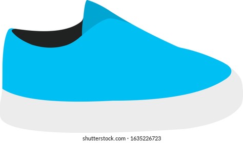 Vector casual blue shoe icon.