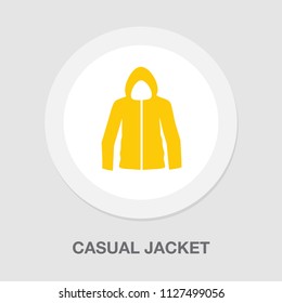 vector casual jacket illustration isolated. clothing fashion symbol