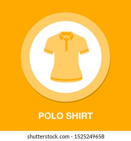 vector casual polo shirt or t shirt illustration isolated. clothing fashion wear template