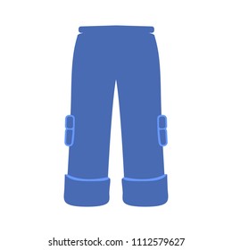 vector casual trousers template, design fashion illustration - trousers symbol, jeans pants