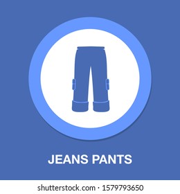 plantilla vectorial casual de pantalones, diseño ilustración de moda - símbolo de pantalones, pantalones vaqueros