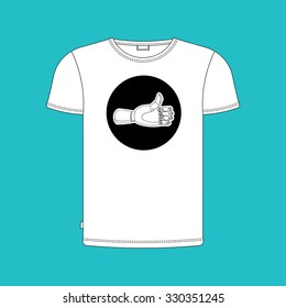 Vector casual t-shirt with print. Easy editable and recolor.