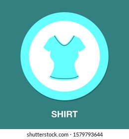 vector casual women blouse template, design fashion illustration - shirt symbol