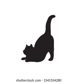 VECTOR. Cat. Business icon for the company. Logo for pet shop / veterinary clinic / symbol. Flat design. Illustration.