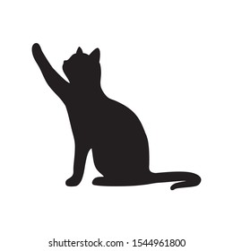 VECTOR. Cat. Business icon for the company. Logo for pet shop / veterinary clinic / symbol. Flat design. Illustration.