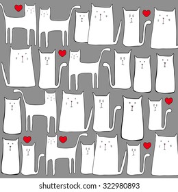 vector cat cartoon animal cute design funny pet art illustration kitten