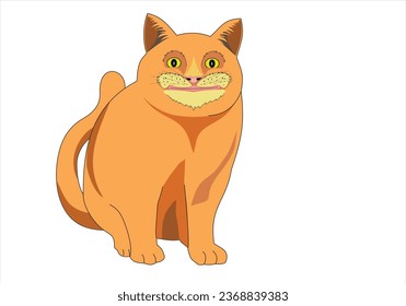 Vector cat cartoon can changeable. For sticker, t shirt, and others.