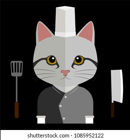 vector of cat chef jobs