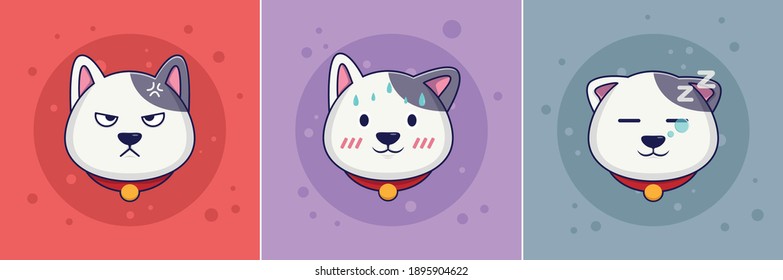 vector cat and dog icon. suitable for web purposes, animal houses, icons, and other designs.