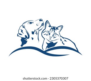 vector cat and dog logo design for your business