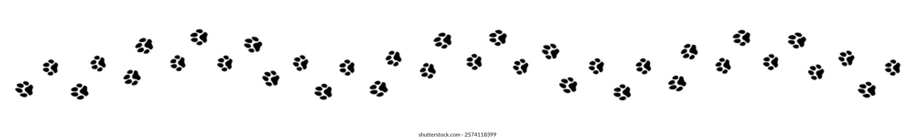 Vector Cat and Dog Paw Prints - Animal Tracks for T-Shirts, Patterns, Websites and More