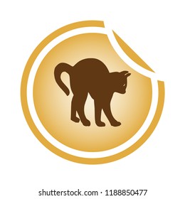 Vector of a cat. Easy editable layered vector illustration.