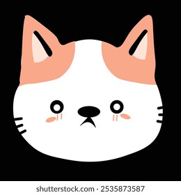 vector cat face art free download