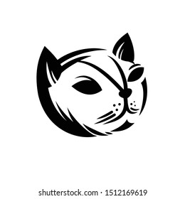 Vector of a cat face design. 