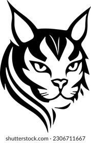 Vector of a cat face design, Vector illustration. Pet