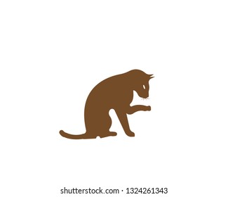Vector of a cat face design on white background , pet, Animals. Vector
