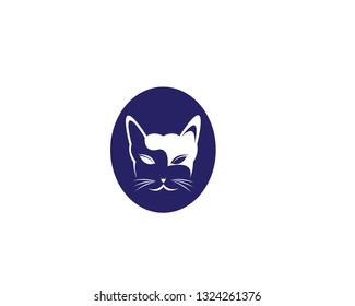 Vector of a cat face design on white background , pet, Animals. Vector

