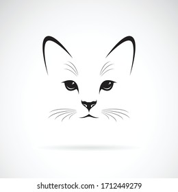 Vector of a cat face design on white background, Pet. Animals. Easy editable layered vector illustration.
