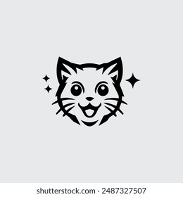 Vector of a cat face design on white background, Pet. Animals. Vector illustration isolated on white background.