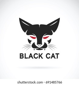 Vector of a cat face design on white background. Pet Animal. Cat icon.